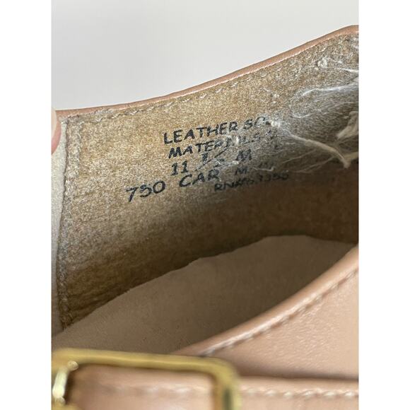 Capezio T-Strap Character Shoe Tan leather 11.5 Dance ballet - Picture 9 of 12